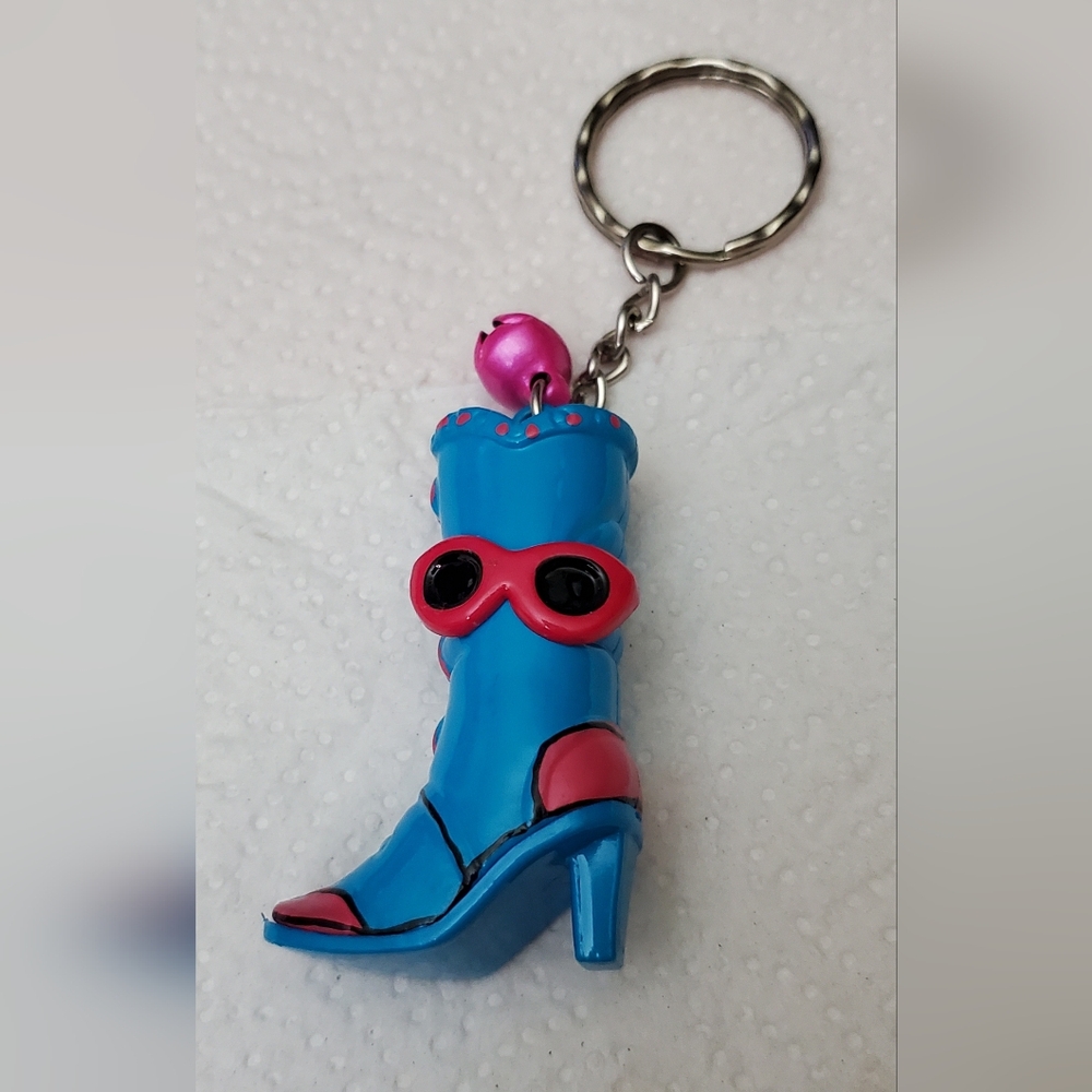 Novelty Key Ring**Blue High Heel Boot**